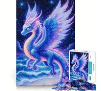Jigsaws 1000 Pieces for Teenagers Celestial Dragon Over Ocean Premium Cut Fun Focus Fun Game Easy Time Play Xmas Art Display (50x75cm)