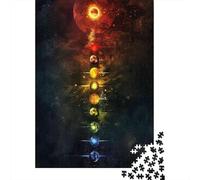 Jigsaws 1000 Pieces for Teenagers Chakra Meditation Poster Puzzles for Adults Toy Wall Decor Pattern Assembly Great Gift for Gaming 52x38cm/1000pcs