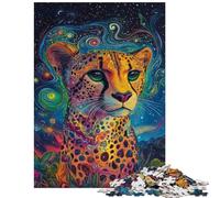 Jigsaws 1000 Pieces for Teenagers Cheetah Dreamscape Family Game Learning Educational Home Decoration Toys Help The Brain Exercise Size 75x50cm