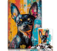 Jigsaws 1000 Pieces for Teenagers Chihuahua Dog,Challenging Game And Family Play Educational Game for Birthday,Chrismas 38x26cm