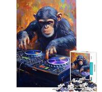 Jigsaws 1000 Pieces for Teenagers Chimp Beats Toys Educational Games Brain Teaser Game Learning Educational Gifts For Birthdays (size 75x50cm)