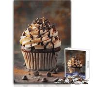 Jigsaws 1000 Pieces for Teenagers Chocolate Cupcake Calm Enjoyable Spare Time Fun Tight Seamless Precision Toy Size 38x52cm