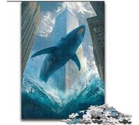Jigsaws 1000 Pieces for Teenagers City Shark, for 14+ For Family Fun & Game Night Artists' Collection, Fine Arts (Size 26x38cm)