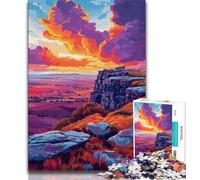Jigsaws 1000 Pieces for Teenagers Cliffs at Sunset 1000 Pieces for Adults,Family Game Stress Reliever Difficult Challenge Suitable for Couples (size 38x26cm)