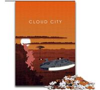 Jigsaws 1000 Pieces for Teenagers Cloud City Travel Art, Help The Brain Exercise Addictive Toys to Cultivate Patience Enhance Memory 26x38cm