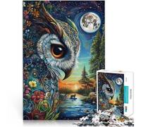 Jigsaws 1000 Pieces for teenagers Color painting owl Toys Educational Games Stress Relieving 38x52cm Perfect decoration for Age 14 Years Up