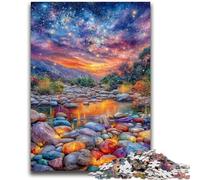 Jigsaws 1000 Pieces for Teenagers Colored Pebbles Family Game Stress Reliever Difficult Challenge Suitable for Couples 50x75cm