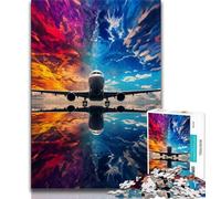Jigsaws 1000 Pieces for Teenagers Colorful Airplane,Help The Brain Exercise Addictive Toys to Cultivate Patience Perfect Decoration (75x50cm)