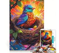 Jigsaws 1000 Pieces for Teenagers Colorful Bird Nest, Impossible Game, Difficult And Challenge, Unique Birthday And Xmas Gifts 50x75cm