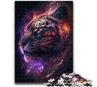 Jigsaws 1000 Pieces for Teenagers Colorful Lightning Tiger Decompressing Intellectual Educational Toy Great Gifts And Toys 26x38cm