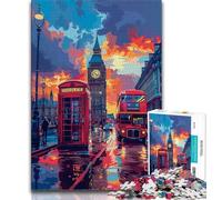 Jigsaws 1000 Pieces for Teenagers Colorful London Big Ben Jigsaw,Educational Games Home Decoration Birthday Present, Gifts, Wall Art 26x38cm