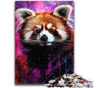 Jigsaws 1000 Pieces for Teenagers Colorful Red Panda 1000 Pieces for Teenagers,Interesting Stress Reduction Parent-child Interaction (75x50cm)