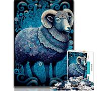 Jigsaws 1000 Pieces for Teenagers Colourful Fantasy Goat 1000 Piece Jigsaw,Challenging Difficult Deal As Gifts for The Whole Family (size 38x26cm)