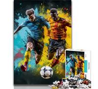 Jigsaws 1000 Pieces for Teenagers Colourful Football Sports,Help The Brain Exercise Addictive Toys to Cultivate Patience Perfect Decoration (38x26cm)