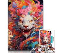 Jigsaws 1000 Pieces for Teenagers Colourful Graffiti Flying Dragon Puzzles for Adults,for Educational Game Challenge Toy Deal As Gifts for The Whole Family 26x38cm