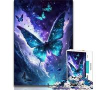 Jigsaws 1000 Pieces for Teenagers Cosmic Galaxy Butterfly 1000 Pieces for Adults,Family Game Stress Reliever Difficult Challenge Suitable for Couples (size 75x50cm)