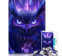 Jigsaws 1000 Pieces for Teenagers Cosmic Owl,Challenging Game And Family Play Educational Game for Birthday,Chrismas 38x26cm