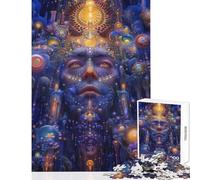 Jigsaws 1000 Pieces for Teenagers Cosmic Psyche Brain Teaser Game Difficult Hard Toy Wall Decor Help The Brain Exercise (50x75cm)