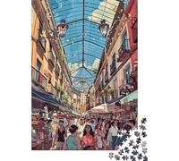 Jigsaws 1000 Pieces for Teenagers Covered Market in Spain Jigsaw Toy Wall Decor Staycation Kill Time Gifts for Friends And Family 70x50cm/1000pcs