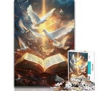 Jigsaws 1000 Pieces for Teenagers Cross Dove 1000 Pieces for Teenagers,Interesting Stress Reduction Parent-child Interaction 75x50cm