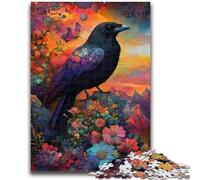 Jigsaws 1000 Pieces for Teenagers Crows And Flowers Decompressing Intellectual Educational Toy Perfect Decoration 26x38cm