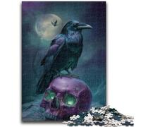 Jigsaws 1000 Pieces for Teenagers Crows And Skeletons Stress Reliever Difficult Challenge Deal As Gifts for The Whole Family 50x75cm
