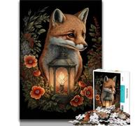 Jigsaws 1000 Pieces for Teenagers Cute Fox Adult Jigsaw,Fun Games Every Piece Is Unique - Challenging Family Fun Game (size 38x26cm)