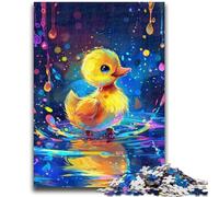 Jigsaws 1000 Pieces for Teenagers Cute Little Yellow Duck Family Game Stress Reliever Difficult Challenge Suitable for Couples 26x38cm