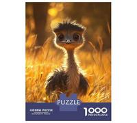 Jigsaws 1000 Pieces for Teenagers Cute Ostrich Chick Jigsaws for Adults Brain Teaser Game A Work of Art Great Gift for Gaming 38x26cm/1000pcs