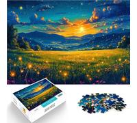 Jigsaws 1000 Pieces for teenagers Dawn Sunset Flowers Field Herausforderndes Spiel Tolles Geschenk für Spiele75x50cm