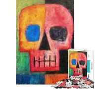 Jigsaws 1000 Pieces for Teenagers De Stijl Skull Teenager Puzzles Toy Wall Decor Enhance Memory Gifts for Friends And Family (Size 38x52cm)