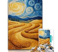 Jigsaws 1000 Pieces for Teenagers Desert Night Sky Adult Jigsaw,Fun Games Every Piece Is Unique - Challenging Family Fun Game (size 38x26cm)