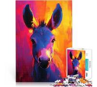 Jigsaws 1000 Pieces for teenagers Donkey Portrait Painting Lernspiele DIY Spielzeug Geburtstagsgeschenk, Geschenke, Wandkunst38x26cm