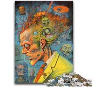 Jigsaws 1000 Pieces for Teenagers Dr. Monster Learning Educational Toys Fun at Home Activities, Birthday Present,Travel Gifts 50x75cm