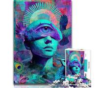 Jigsaws 1000 Pieces for Teenagers Dream Eye,Brain Intelligence Challenge Addictive Toys Birthday Present,Gifts,Wall Art 75x50cm