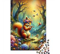 Jigsaws 1000 Pieces for Teenagers Enchanted Forest Squirrel Jigsaw Toy Wall Decor Staycation Kill Time Gifts for Friends And Family 52x38cm/1000pcs