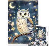 Jigsaws 1000 Pieces for Teenagers Enchanted Owl And Tiny Glowing Creatures Educational Game Suitable for Couples Home Decoration Toys Gifts for Friends And Family (38x26cm)