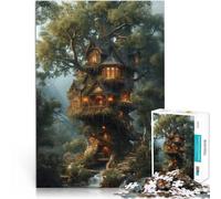 Jigsaws 1000 Pieces for teenagers Enchanted Treehouse Stress Reliever Staycation Kill time is ideal as gifts for the whole family 50x70cm