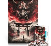 Jigsaws 1000 Pieces for teenagers Evil Torii Gate Oni Mask Denksportaufgabe für Einzigartige Wohndekoration und Geschenke52x38cm