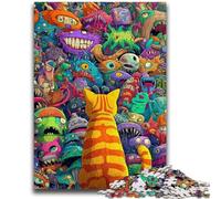Jigsaws 1000 Pieces for Teenagers Fantasy Art Cat Teenager Puzzles,Brain Intelligence Challenge Addictive Toys for Home Decoration (75x50cm)
