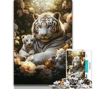 Jigsaws 1000 Pieces for Teenagers Fantasy Tiger 1000 Pieces for Teenagers,Interesting Stress Reduction Parent-child Interaction 75x50cm