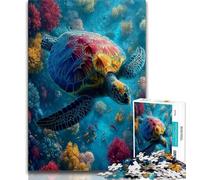 Jigsaws 1000 Pieces for Teenagers Fantasy Turtle 1000 Piece Puzzle,Educational Stress Relief Toy Gifts for Friends And Family (size 75x50cm)