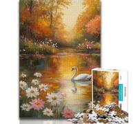 Jigsaws 1000 Pieces for Teenagers Fantasy White Swan Teenager Puzzles,learning Educational for Is Ideal As A Gift for The Whole Family (size 75x50cm)