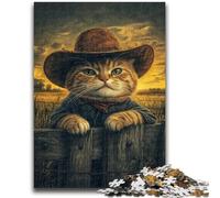 Jigsaws 1000 Pieces for Teenagers Farm Cat for And 14 Years And over Educational Challenge Fun Activities at Home, Birthday Gifts, Travel Gifts 38x26cm