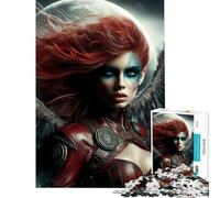 Jigsaws 1000 Pieces for Teenagers Fiery Angel with Wings Help The Brain Exercise A Work of Art Fun Games Suitable for Ages 14 And Up (38x52cm)
