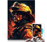 Jigsaws 1000 Pieces for teenagers Firefighter Drawn Dekomprimierendes intellektuelles Lernspielzeug Für Paare geeignet52x38cm