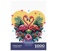 Jigsaws 1000 Pieces for Teenagers Flamingo Birds Love Jigsaw Puzzle Toy Wall Decor Difficult Challenge Birthday Present, Gifts, 70x50cm/1000pcs