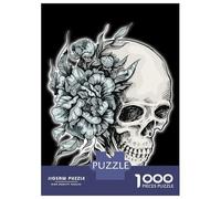 Jigsaws 1000 Pieces for Teenagers Flower Skull Right Side Jigsaw Toy Wall Decor Staycation Kill Time Gifts for Friends And Family 70x50cm/1000pcs