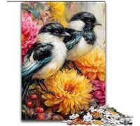 Jigsaws 1000 Pieces for Teenagers Flowers And Birds, for 14+ For Family Fun & Game Night Artists' Collection, Fine Arts (Size 50x75cm)