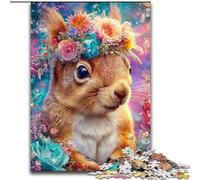 Jigsaws 1000 Pieces for Teenagers Flowers Squirrel Family Fun for Is Ideal As A Gift for The Whole Family for And Age 14 Years Up (size 50x75cm)
